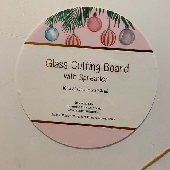 Christmas Flamingo Cutting Board With Spreader, Glass Flamingo Cutting Board - Picture 13 of 16